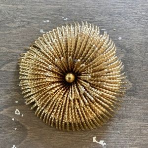 Spun Gold Vintage Monet Flower Pin